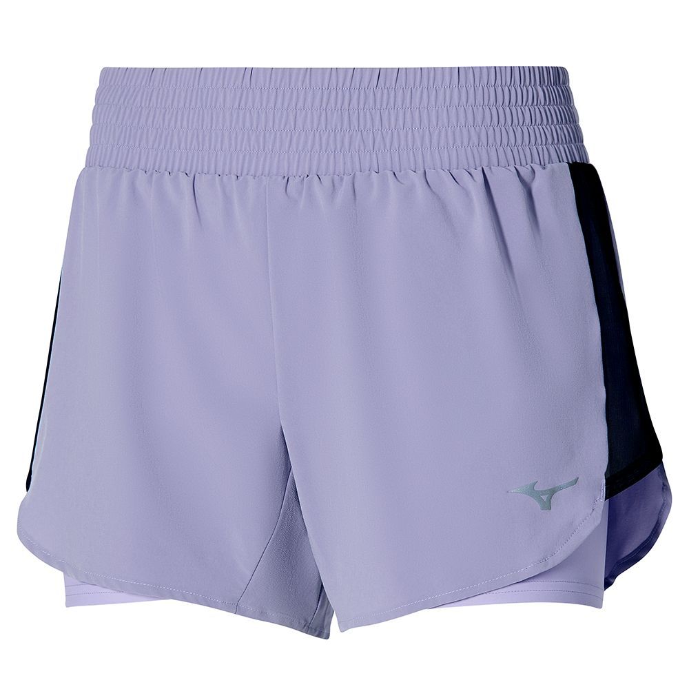 Mizuno 2in1 4.5 Korte Broek Dames Paars | UGMXBO314