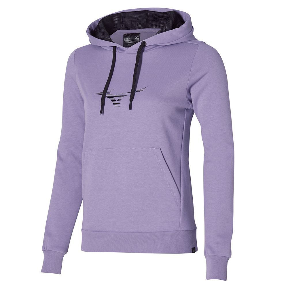 Mizuno Athletics Graphic Hoody Topjes Dames Paars | IYDJLT682