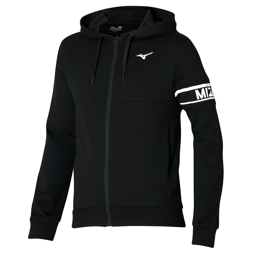 Mizuno Athletics Sweat Jassen Heren Zwart | RYCKLG654