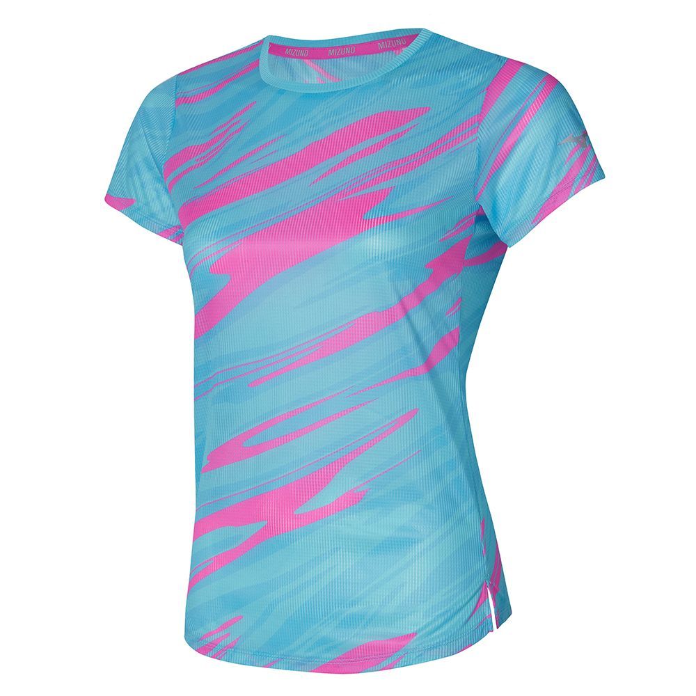 Mizuno Dryaeroflow Graphic Tee Topjes Dames Bruin | RGBCYH860