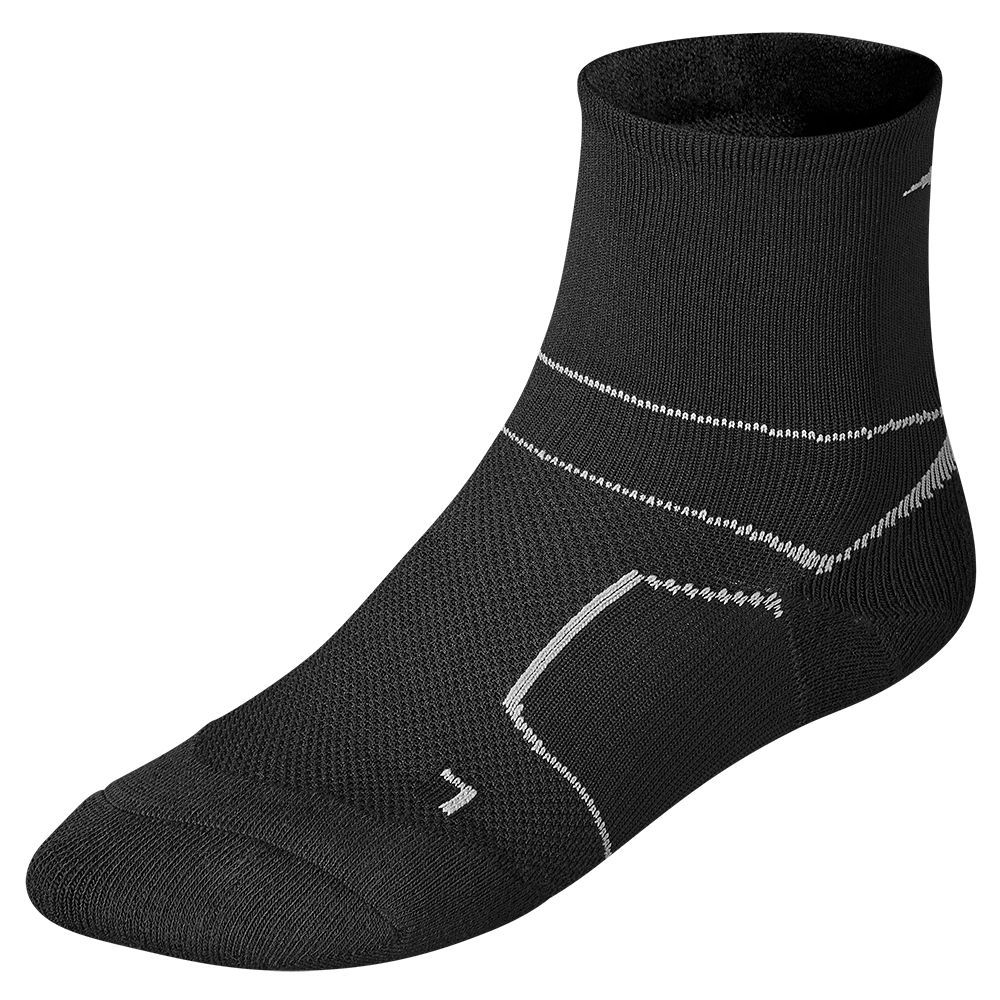 Mizuno Er Trail Sokken Dames Zwart Grijs | YWCKFU651