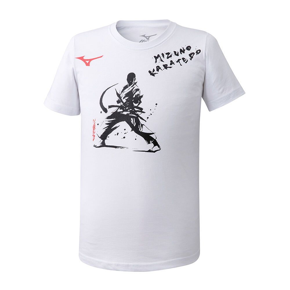 Mizuno Karatedo Tee Topjes Dames Wit | HYGQRJ213