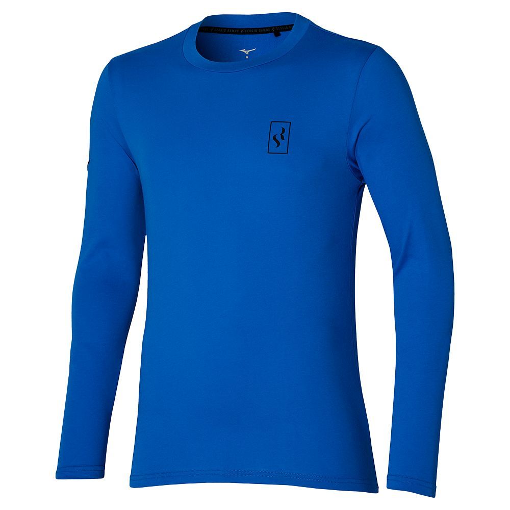 Mizuno Long Sleeve Shirt Sr Topjes Heren Blauw | DGSELX805