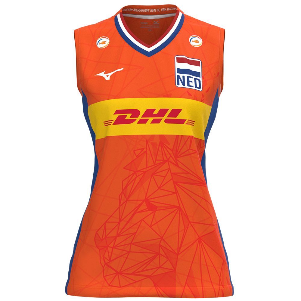 Mizuno Nevobo Replica Shirt Topjes Dames Oranje | XQJAIY538