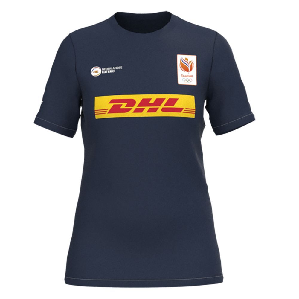 Mizuno Nevobo Teamnl T-shirt Topjes Dames Donkerblauw | WSAVHD295