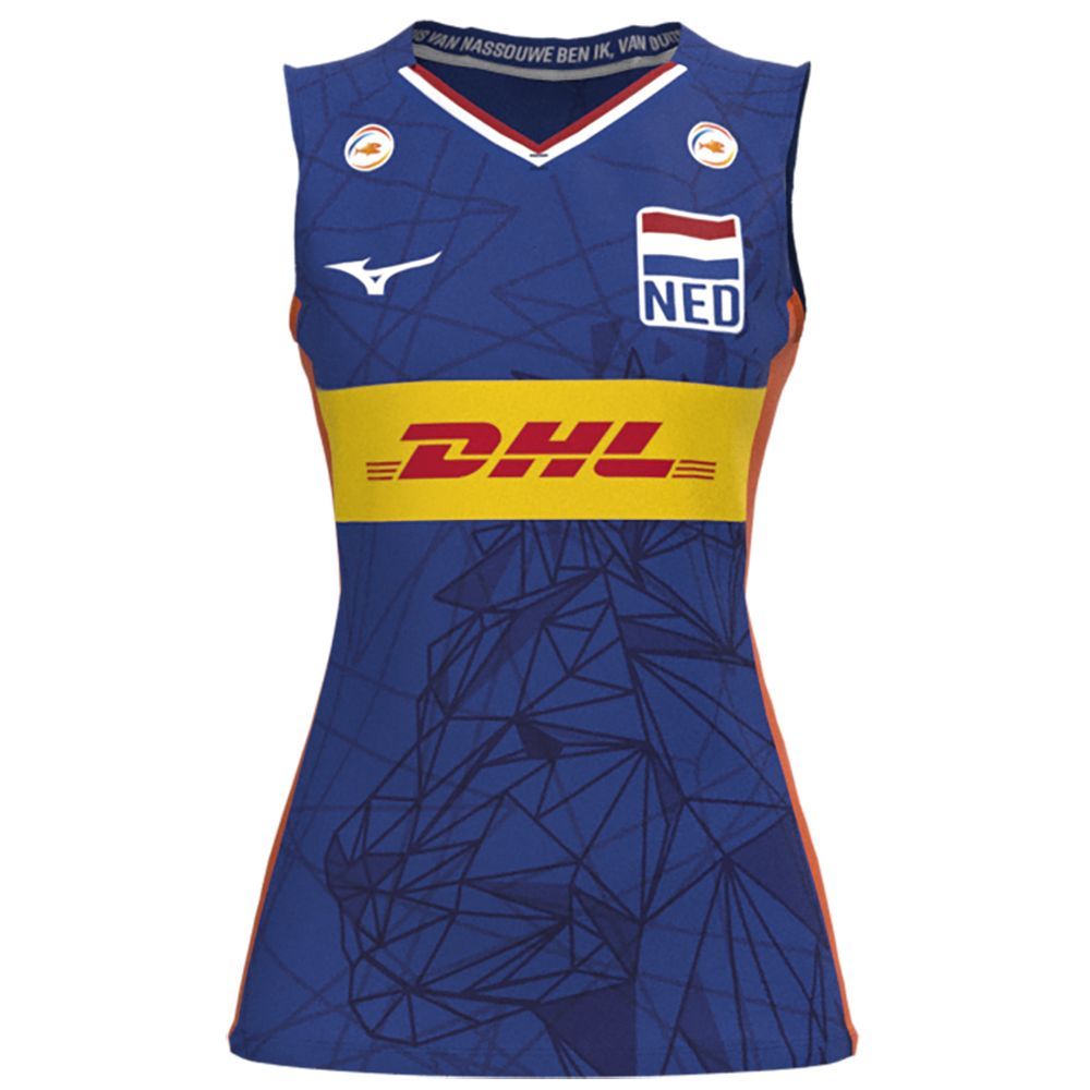 Mizuno Nevobo Volleyball Match Blue Shirt Topjes Dames Blauw | LRPQFW410