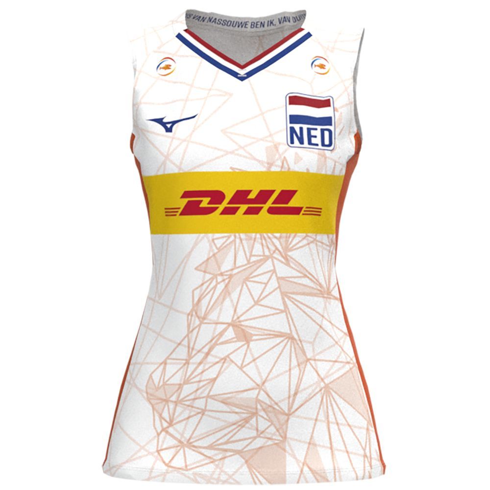 Mizuno Nevobo Volleyball Match White Shirt Topjes Dames Wit | QCAZDJ951