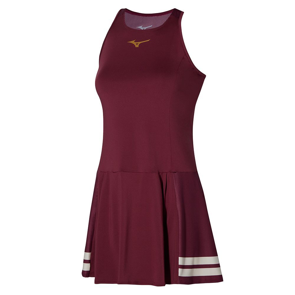 Mizuno Printed Jurk Dames Donkerrood | MTKJCB345