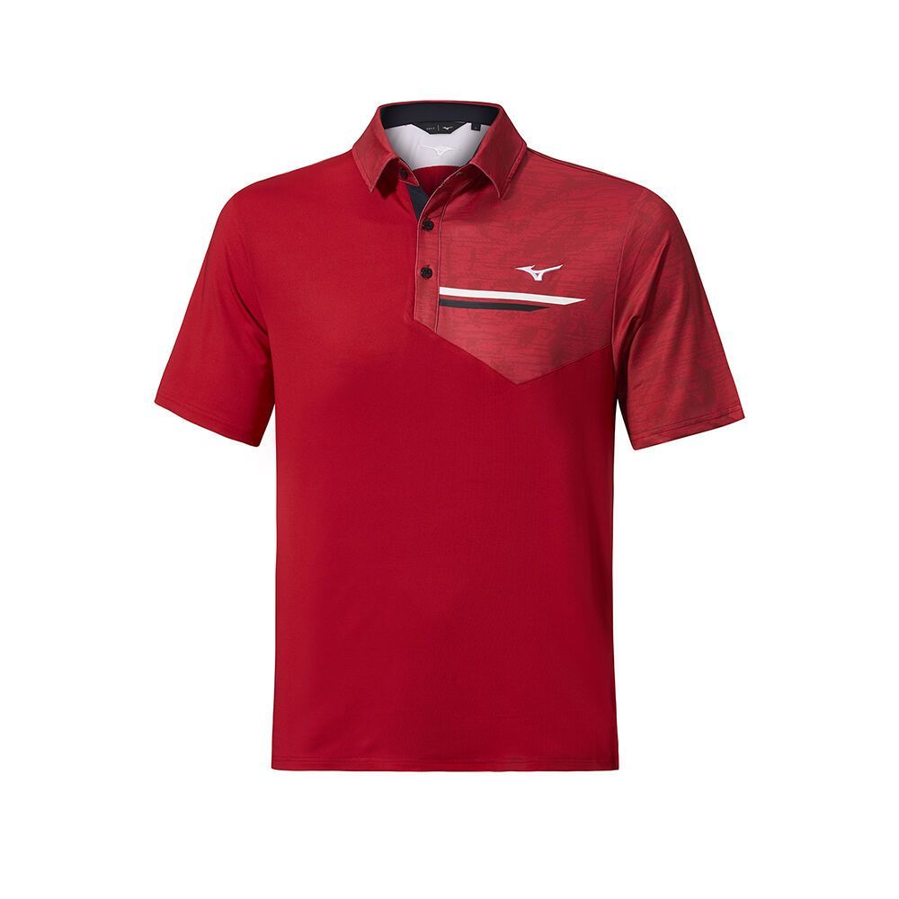 Mizuno Qd Hazard Bloc Polo Topjes Heren Rood | MUYLVQ538