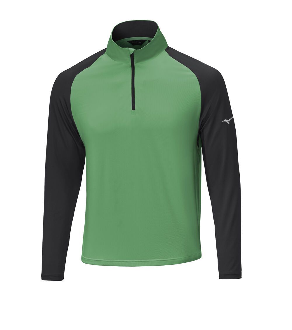 Mizuno Quick Dry Breeze 1/4 Zip Topjes Heren Turquoise Groen | VMUKYF036