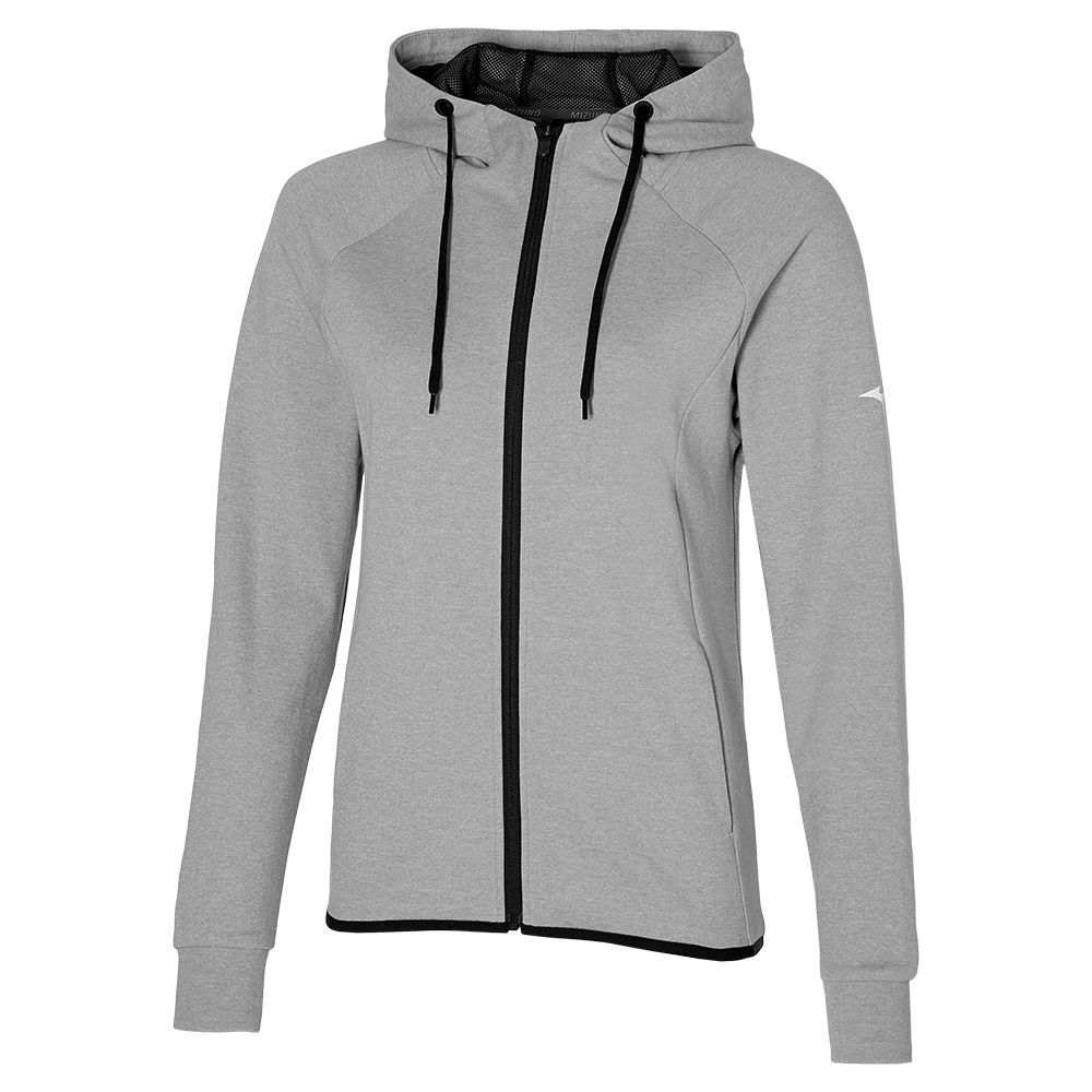 Mizuno Rb Sweat Hoodie Topjes Dames Grijs | SBFVNL837