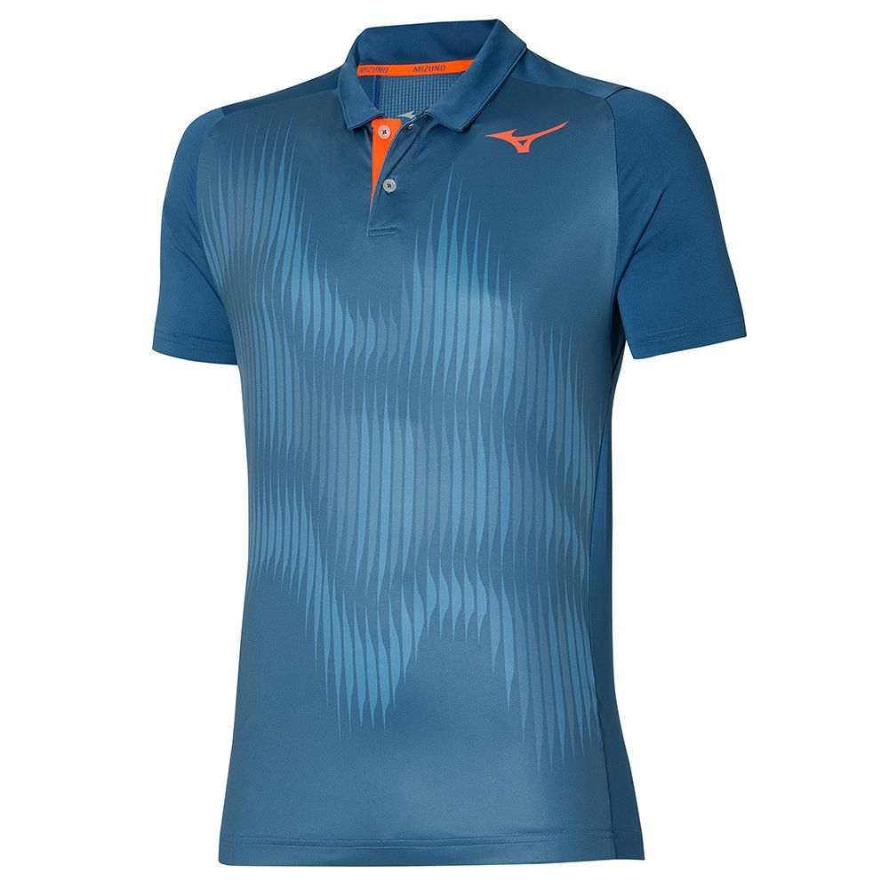 Mizuno Shadow Polo Topjes Heren Grijs Blauw | TFILRC260