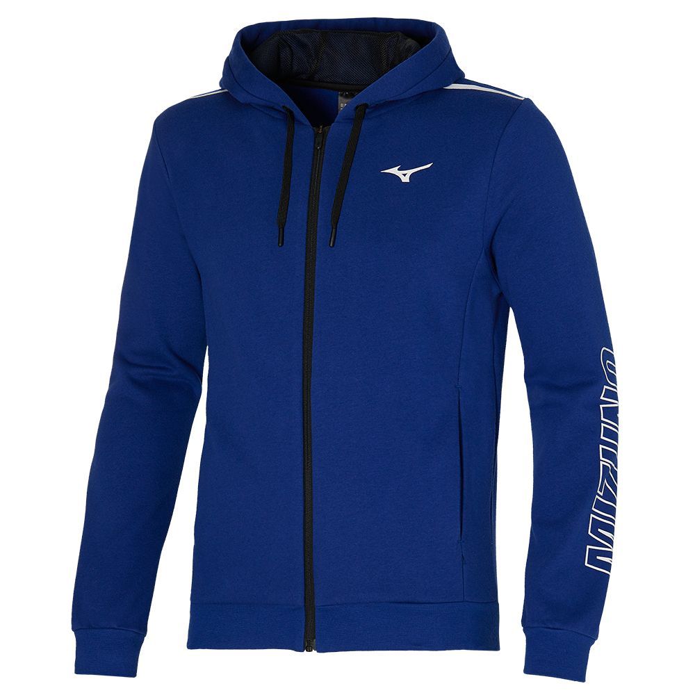 Mizuno Sweat Jassen Heren Blauw | VDPZNO150