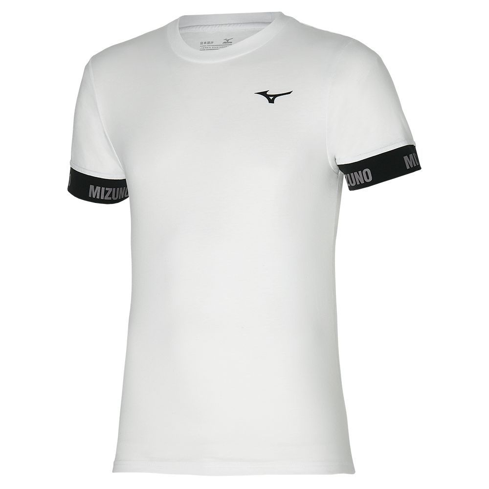 Mizuno Tee Topjes Heren Wit | SJBDEG218
