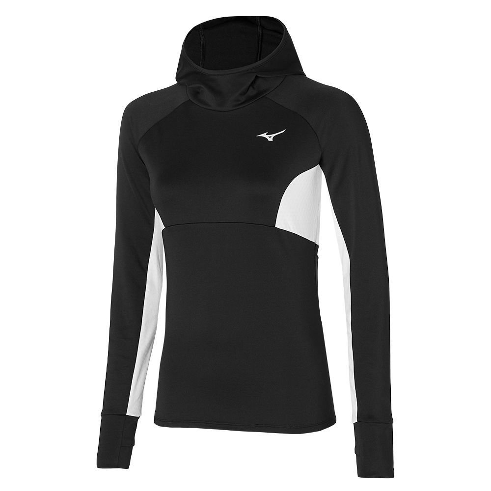 Mizuno Warmalite Hooded Ls Topjes Dames Wit | XVKGSJ928