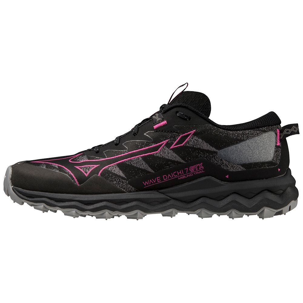 Mizuno Wave Daichi 7 Gtx Trailrunning Schoenen Dames Zwart Fuchsie | ASIXZR140