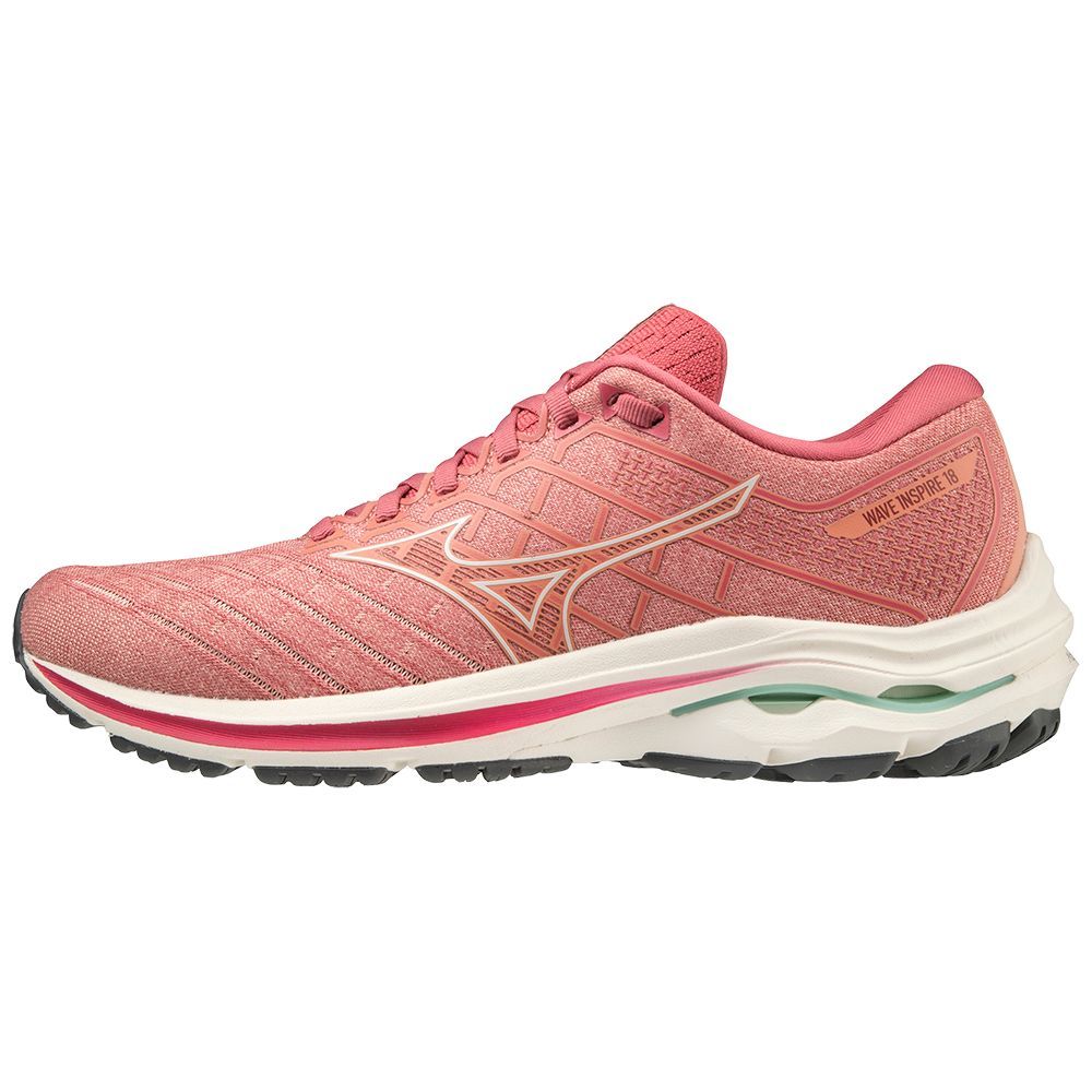 Mizuno Wave Inspire 18 Hardloopschoenen Dames Roze | HZOURQ842