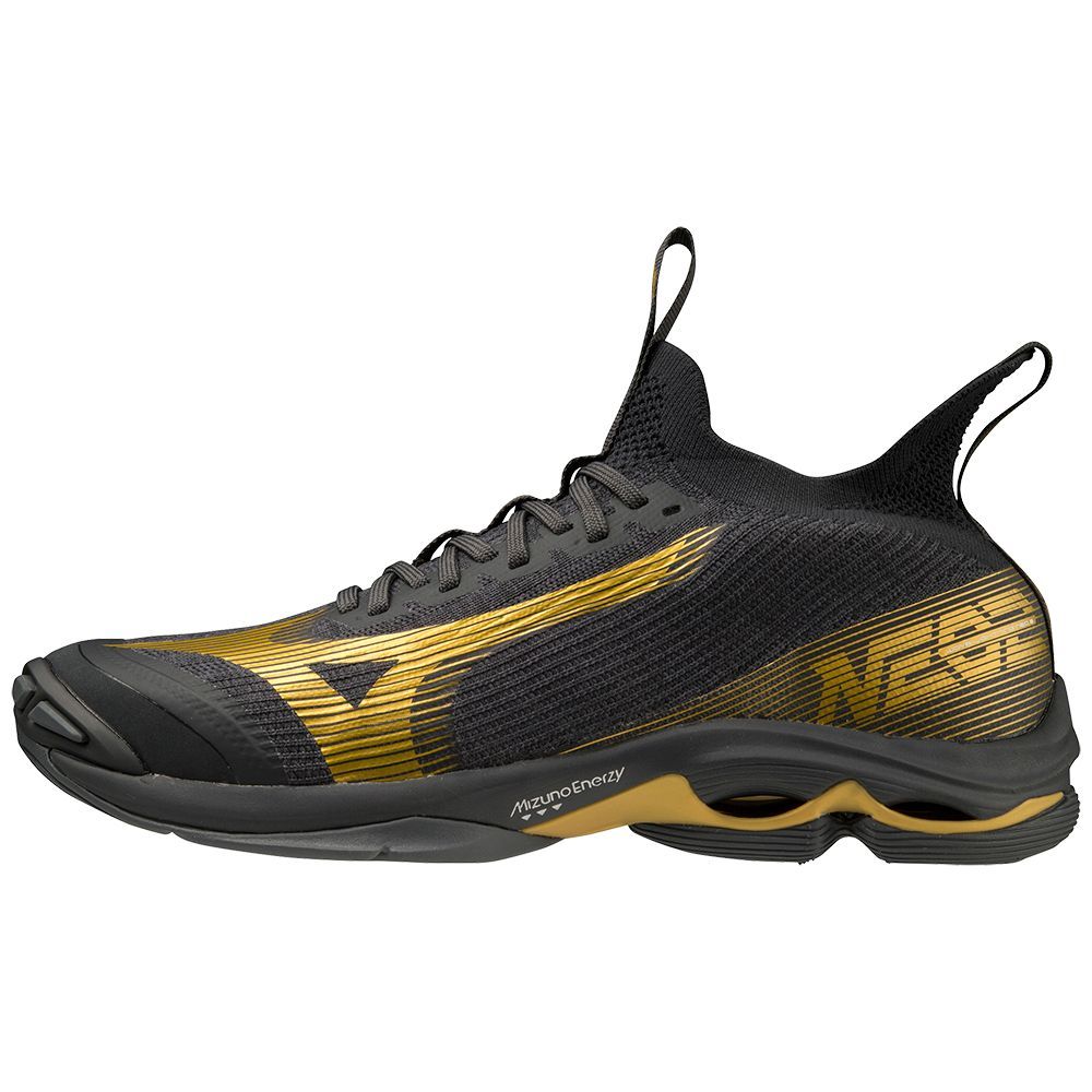 Mizuno Wave Lightning Neo2 Volleybalschoenen Heren Zwart Goud | EYJUKP063