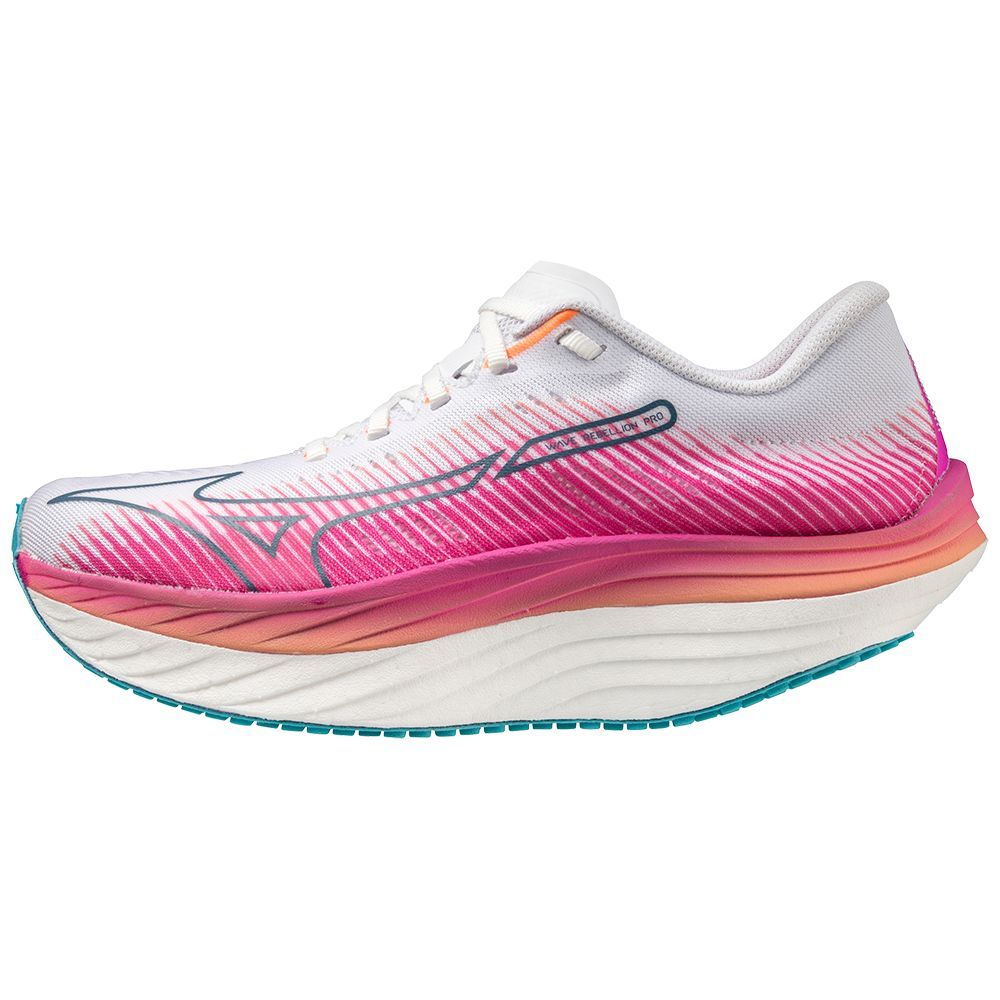 Mizuno Wave Rebellion Pro Hardloopschoenen Dames Wit Zilver | CIHAWT580