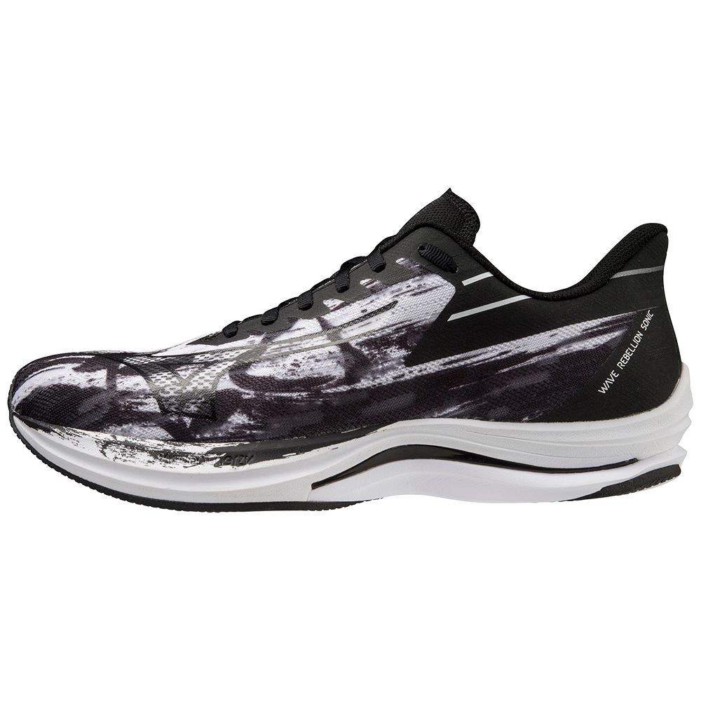 Mizuno Wave Rebellion Sonic Hardloopschoenen Heren Wit Zwart | MZQDNB054
