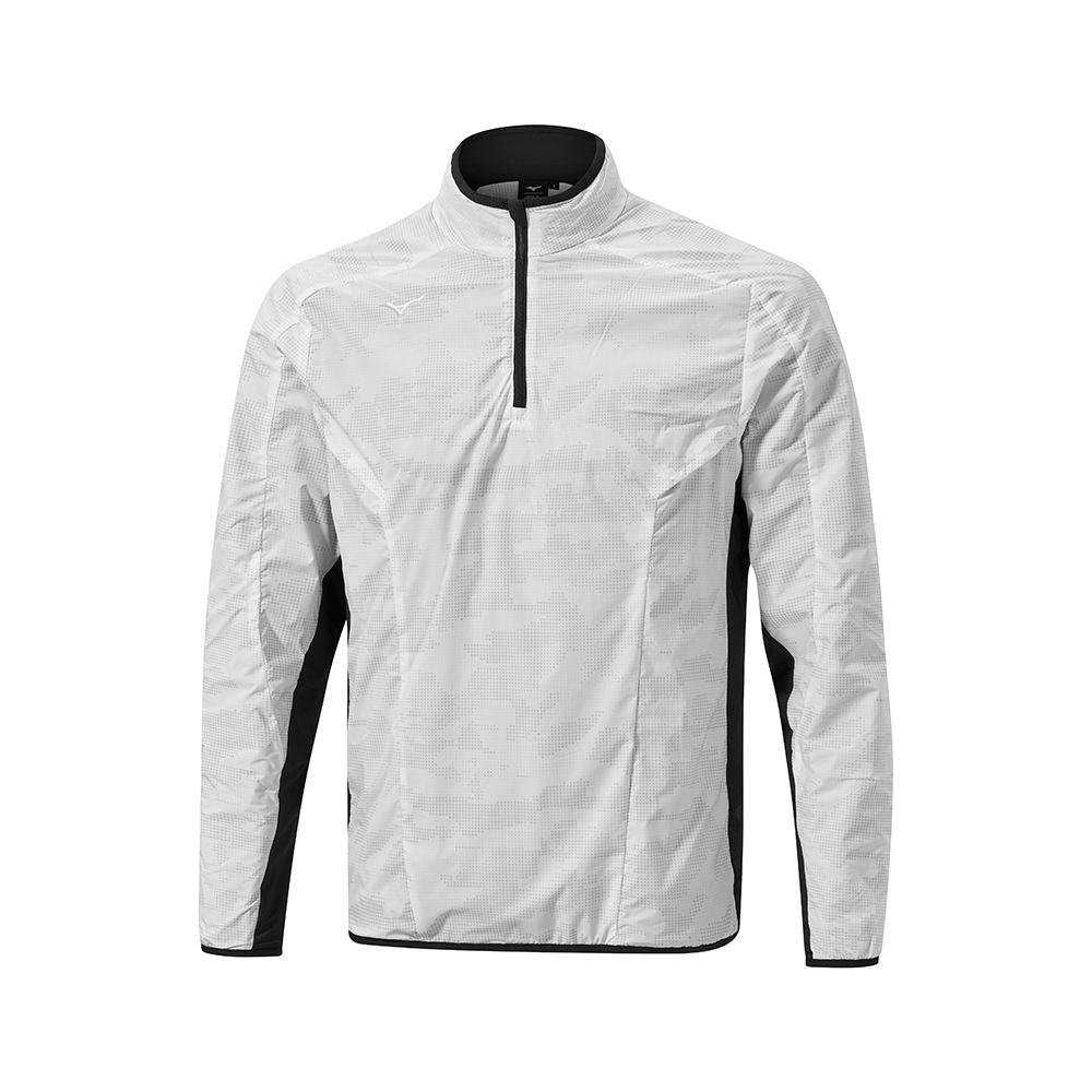 Mizuno Winter Stretch 1/4 Zip Topjes Heren Wit | RJFTMC904